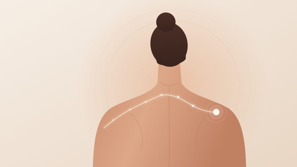 Illustration du toucher et des sensations de la peau